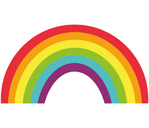 Rainbow Juzo Iron-on Patch Rainbow