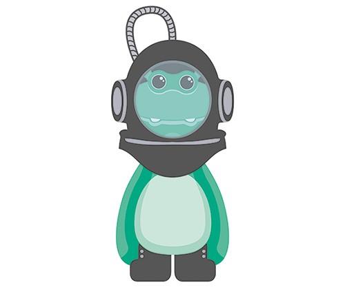 Diving suit Juzo Iron-on patch diviing suit