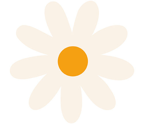 Flower power Juzo Iron-on Patch Flower power